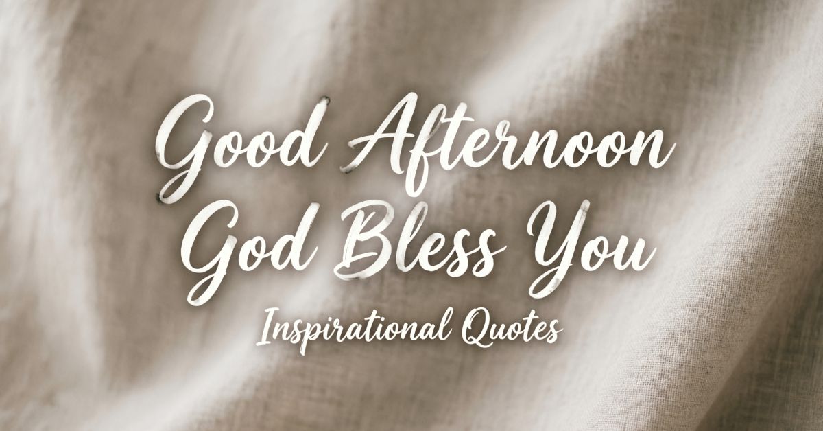 good afternoon god bless you