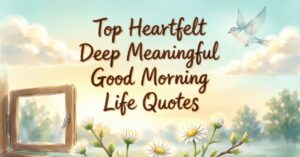heartfelt deep meaningful good morning life quotes