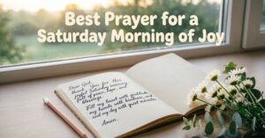 prayer for a saturday morning