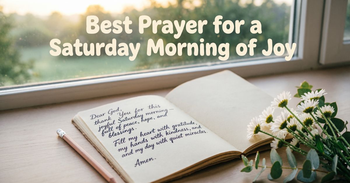prayer for a saturday morning