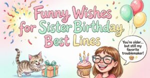 funny wishes for sister birthday