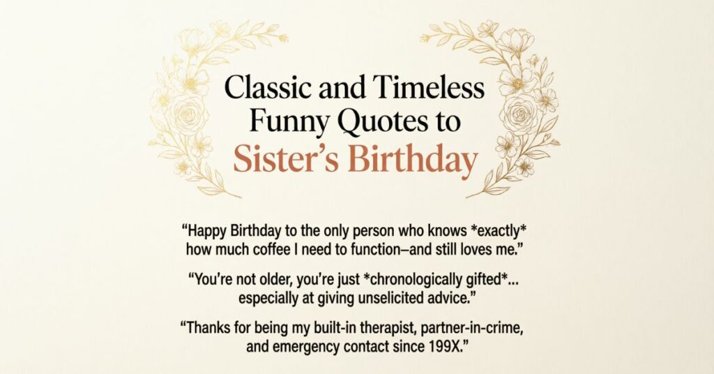 funny wishes for sister birthday