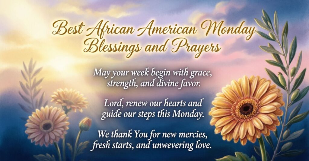 african american monday blessings and prayers